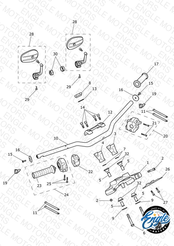 Handlebars, Top Yokes & Mirrors