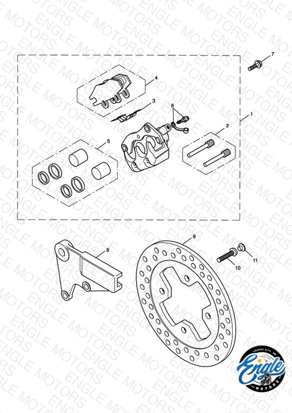 Rear Brake Caliper & Disc