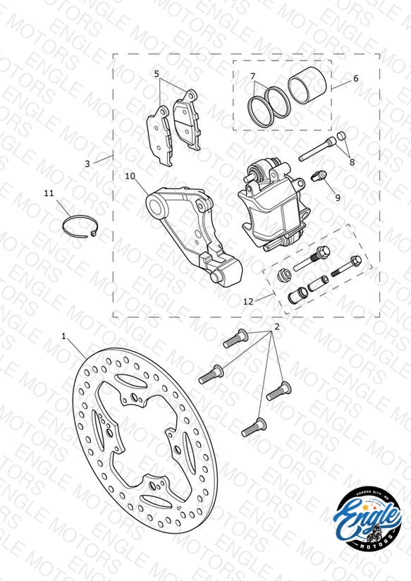 Rear Brake Caliper & Disc