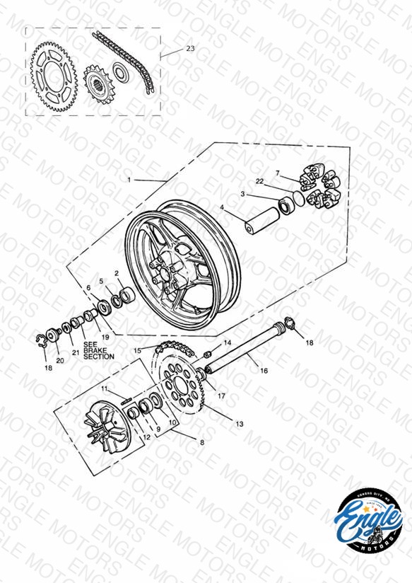 Rear Wheel/Final Drive 750cc Model
