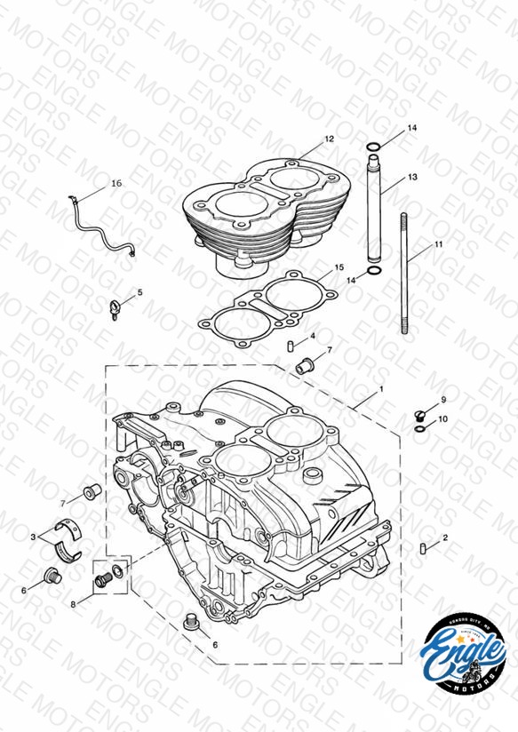 C/case & Fittings - Bonneville > Eng No 221608 (+ Eng No's 229407 > 230164)
