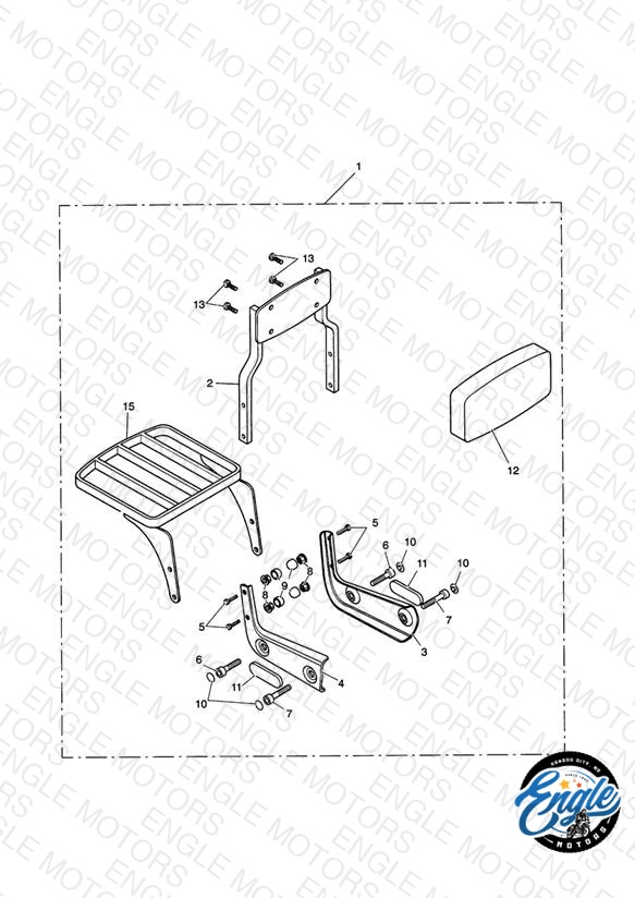 Passenger Backrest Std + Luggage Rack Kit
