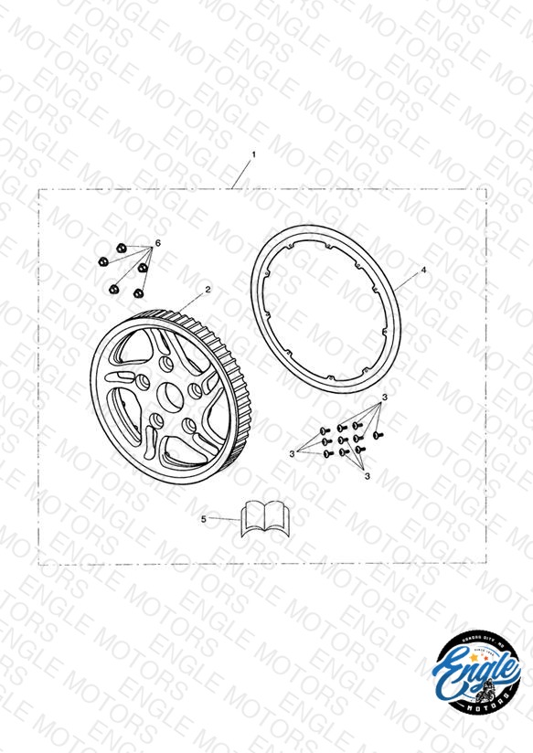 Rear Pulley, Chrome