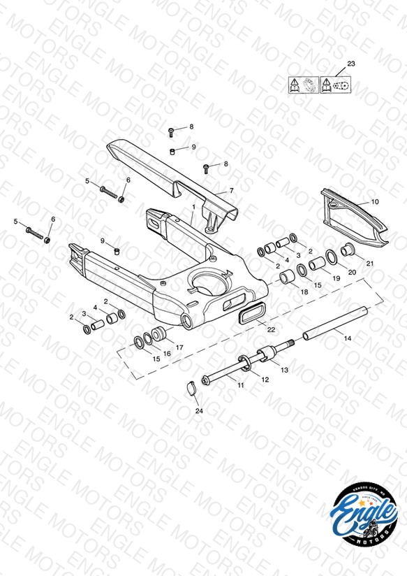 Swinging Arm Double sided swingarm