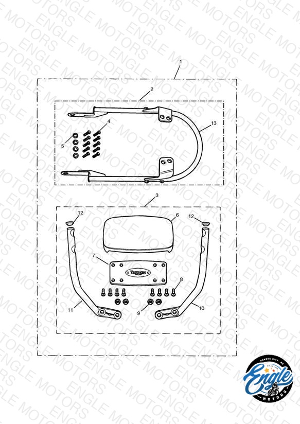 Passenger Backrest Low Kit