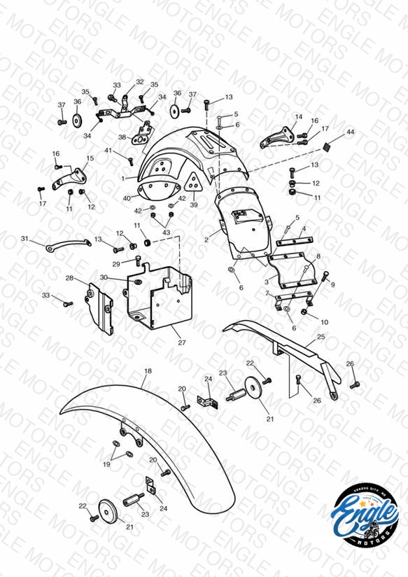 Mudguards/Chainguard/Battery Box