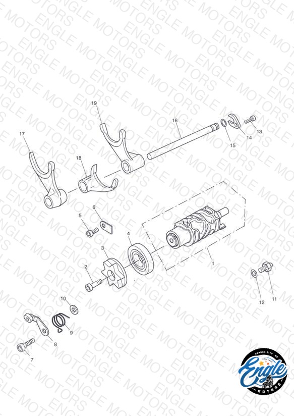 Gear Selector Drum > Eng No 340169