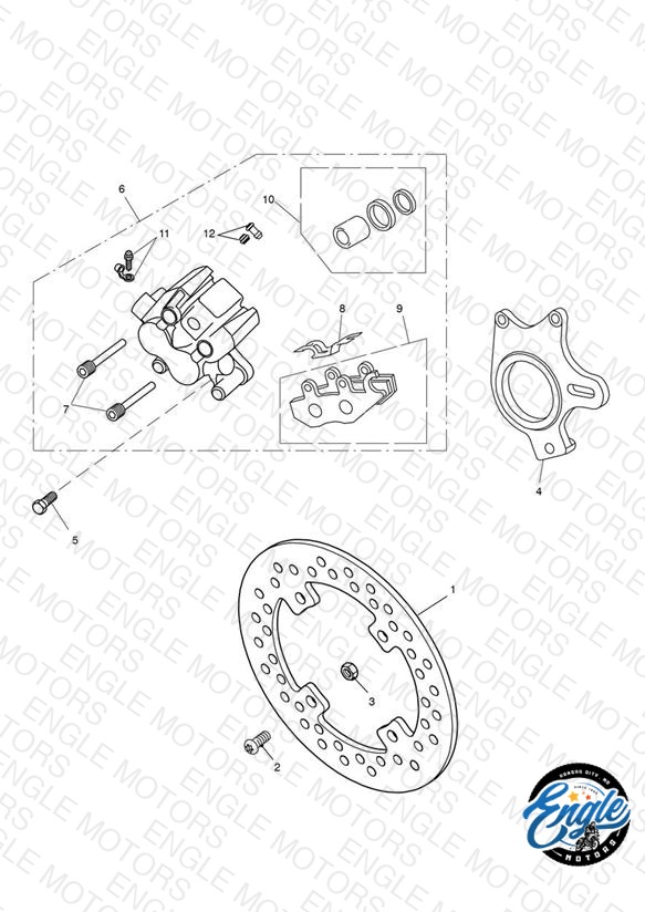 Rear Brake Caliper & Disc