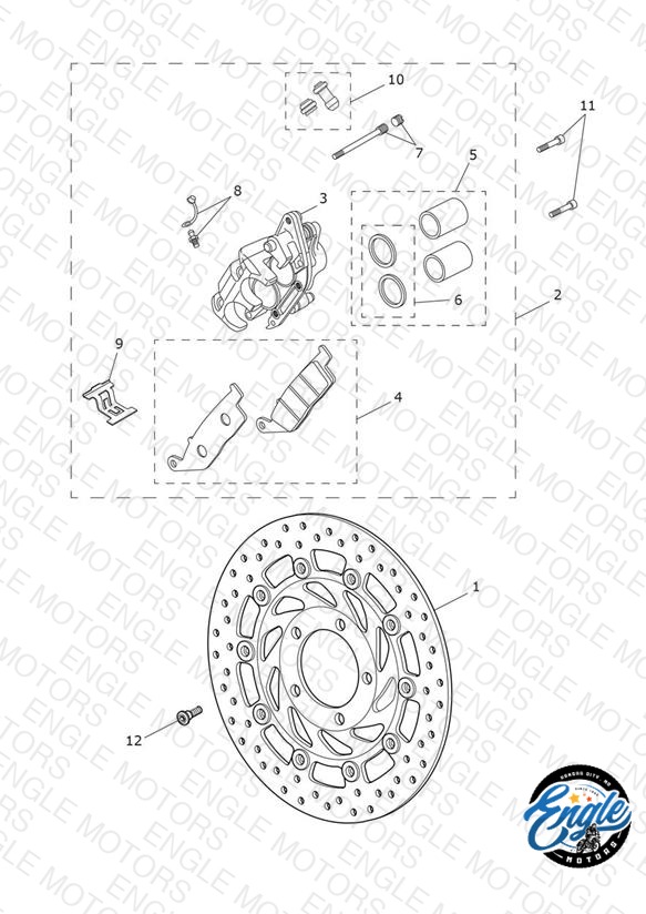 Front Brake Caliper & Disc