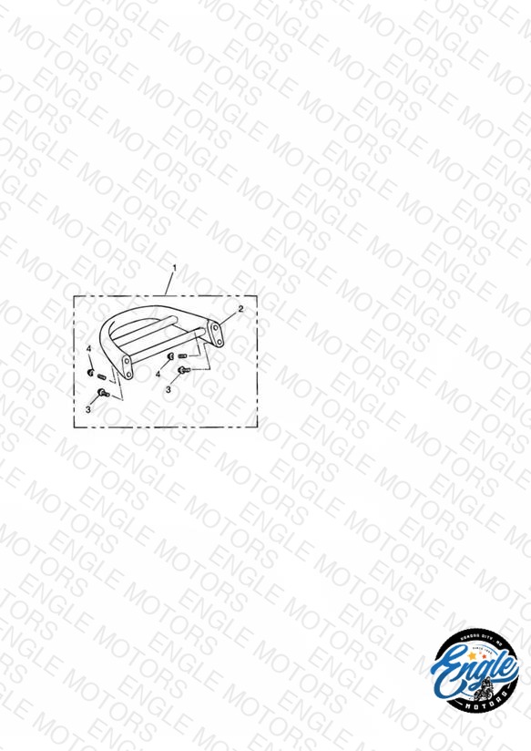 Passenger Backrest Luggage Rack Only (Cast)