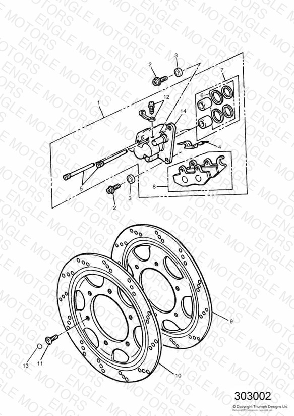 Front Brake Caliper & Disc Sprint » 9082