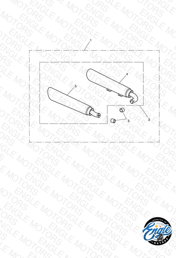 Silencer Kit, Twin, Aftermarket - Roadster Only