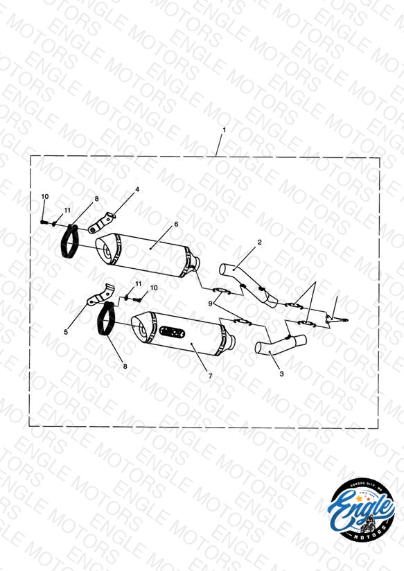 Slip On Silencers, Arrow, Pair