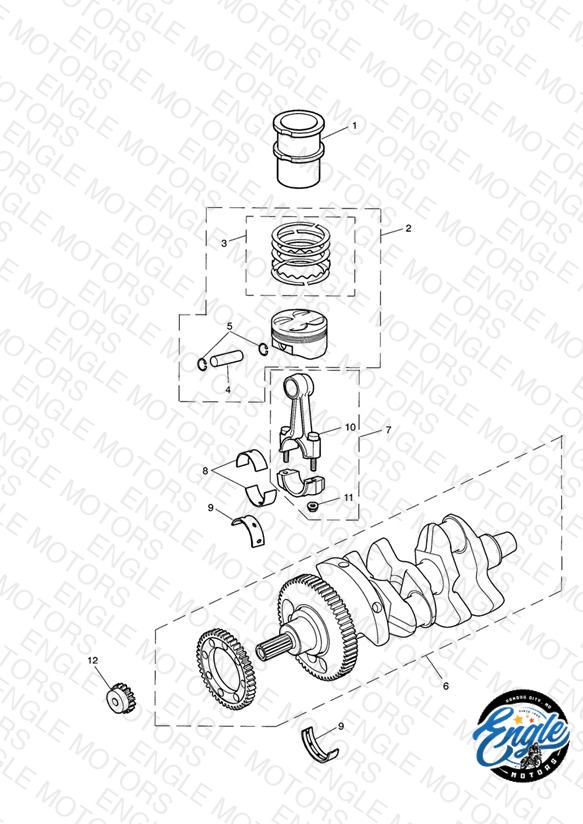 Crankshaft, Connecting Rods, Pistons & Liners