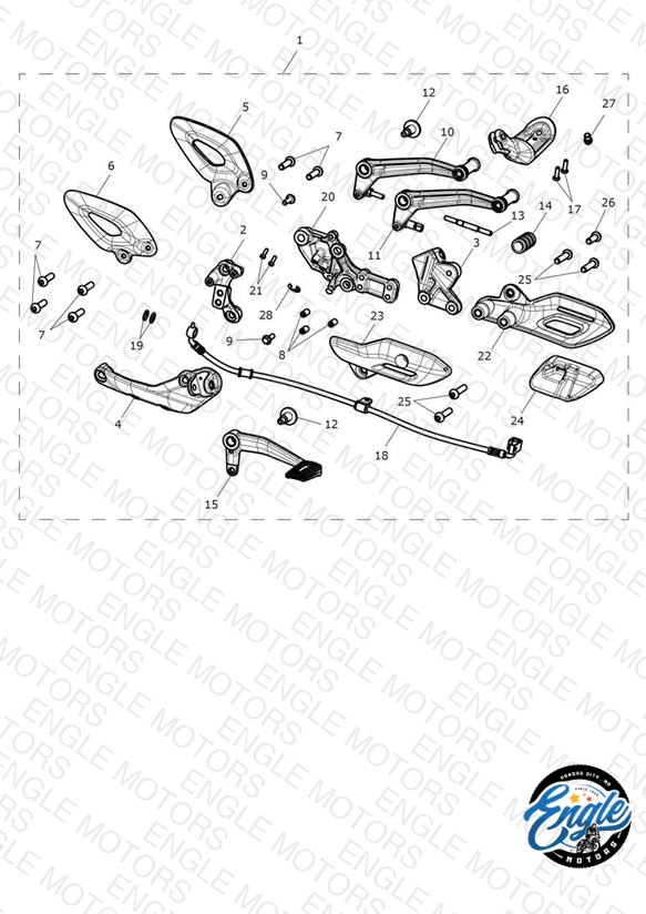 Foot Control Kit, Middle, Black