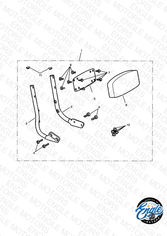 Passenger Backrest Kit, Mk 3