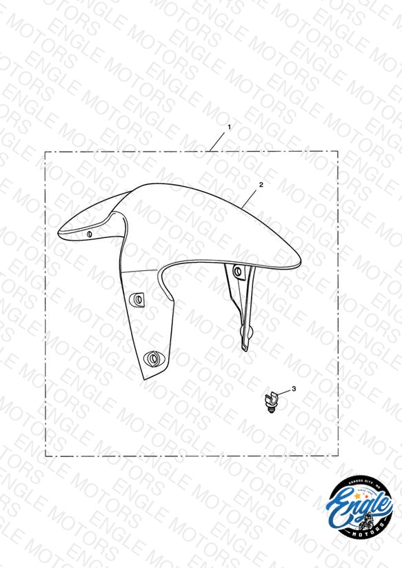 Front Mudguard Kit, Carbon Fibre