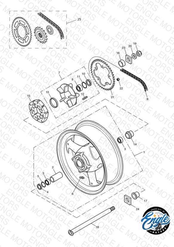 Rear Wheel/Final Drive Double sided swingarm