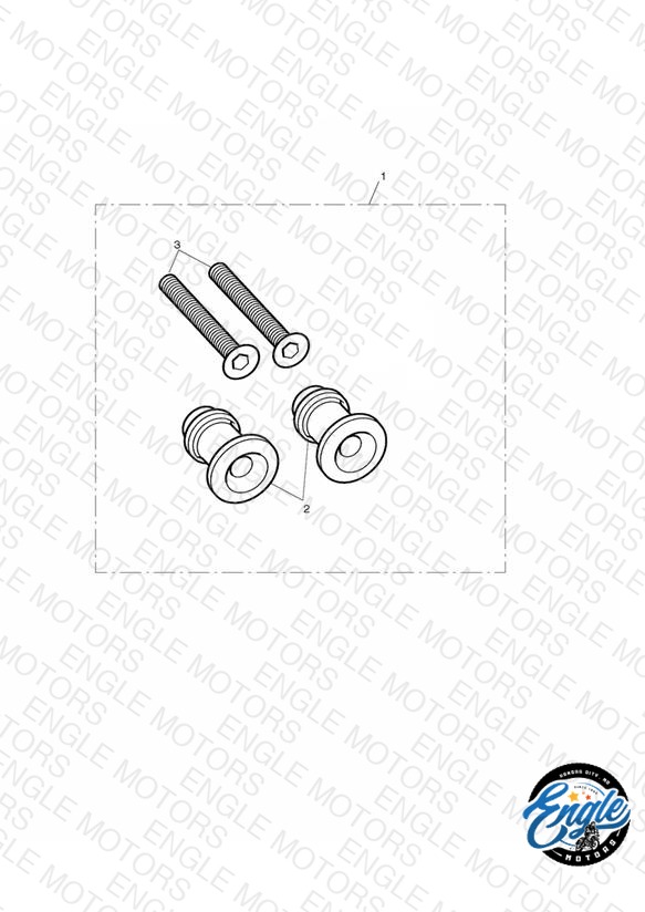 Anodised Paddock Stand Bobbins Kit, Black