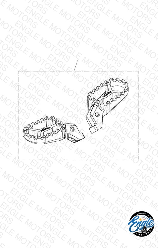 Footrest, Pair, Type 2, Grey