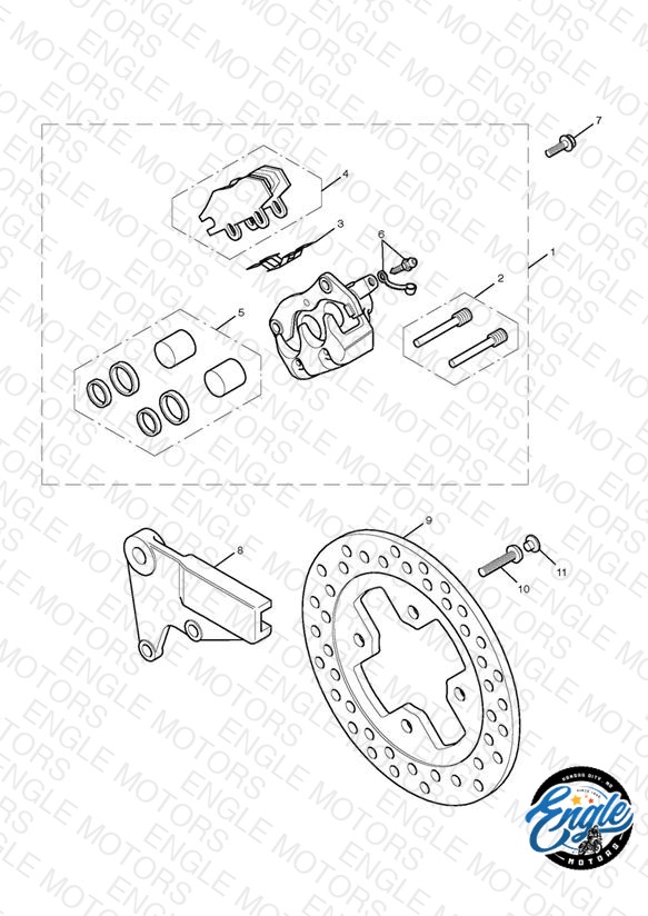 Rear Brake Caliper & Disc