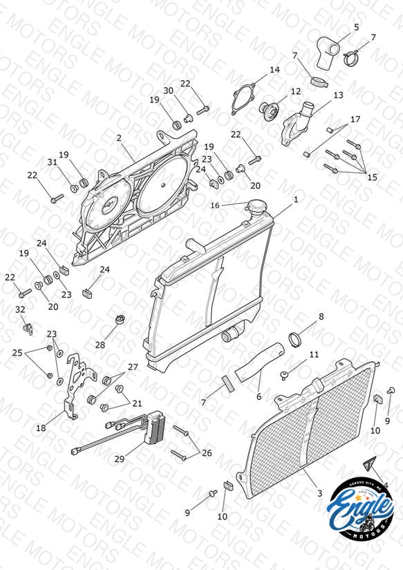 Radiator, Fan & Thermostat