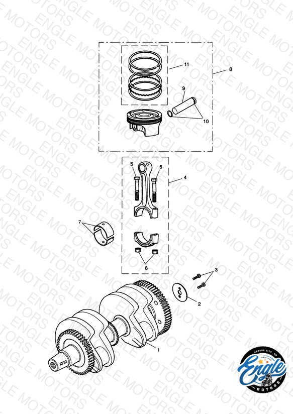 Crankshaft, Connecting Rods & Pistons
