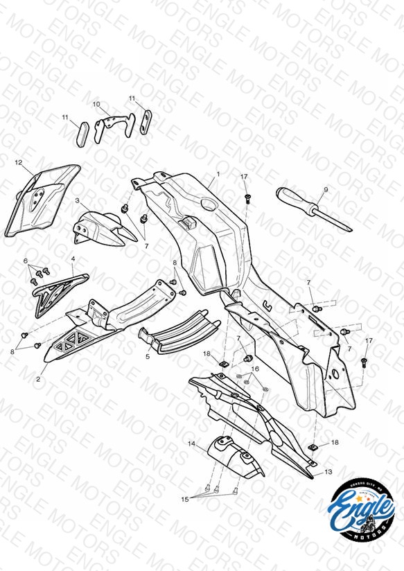 Rear Mudguard & Battery Box