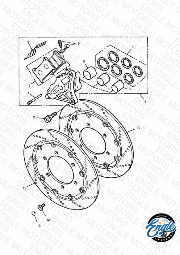 Front Brake Caliper and Disc Super lll and Special Edition