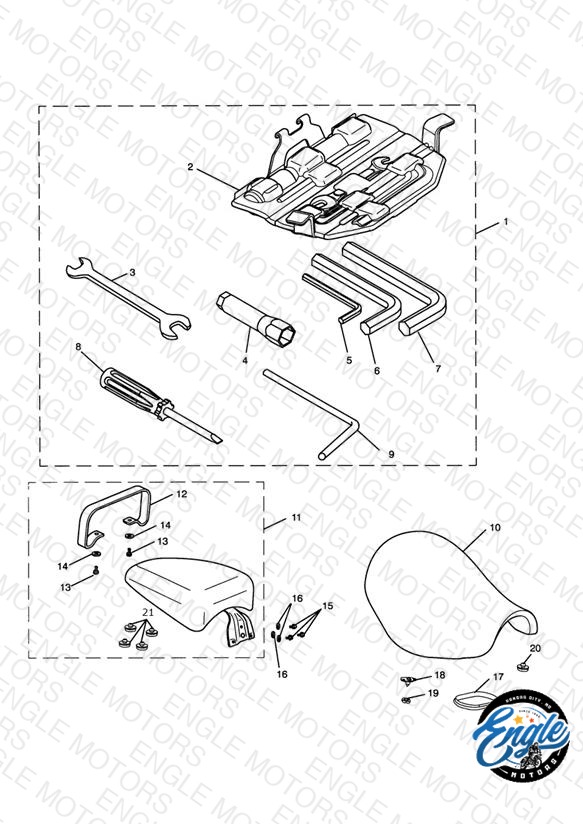 Tool Kit & Seat - Rocket III & Roadster