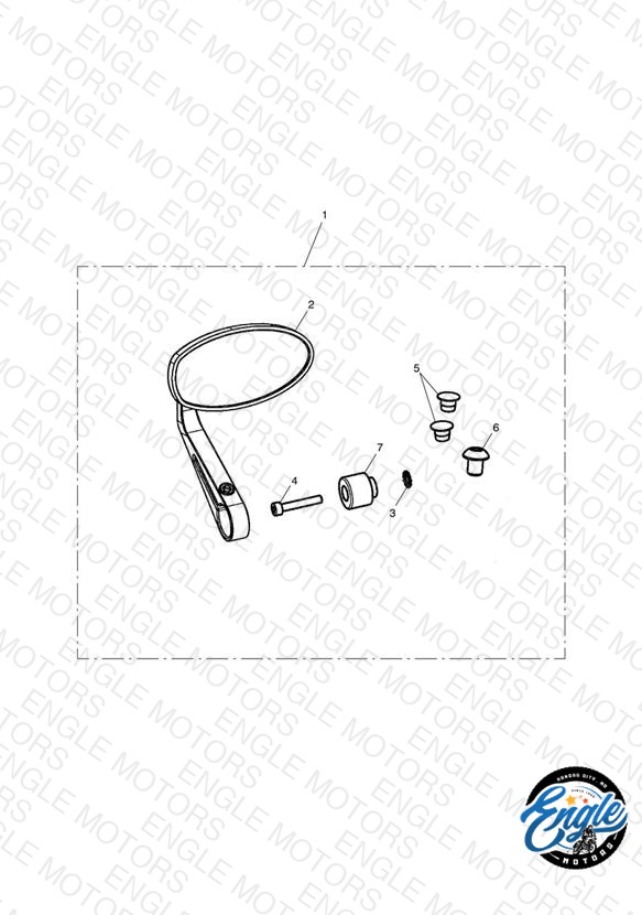 Bar End Mirror Kit, Black Anodised - 471042 >