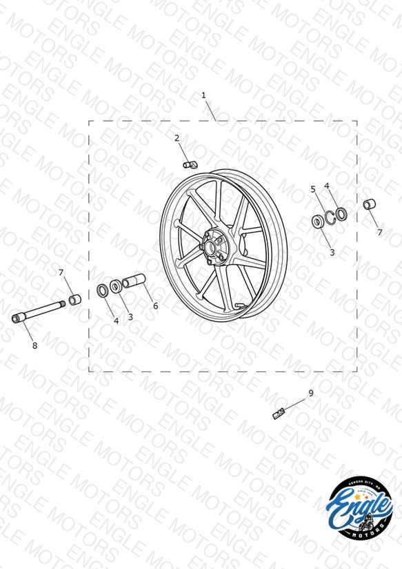 Front Wheel - 914973 > All Expt BR & IN, 917475 > BR & IN Only