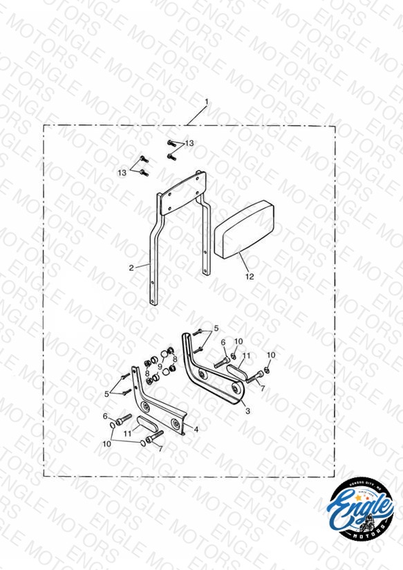 Passenger Backrest Tall Kit