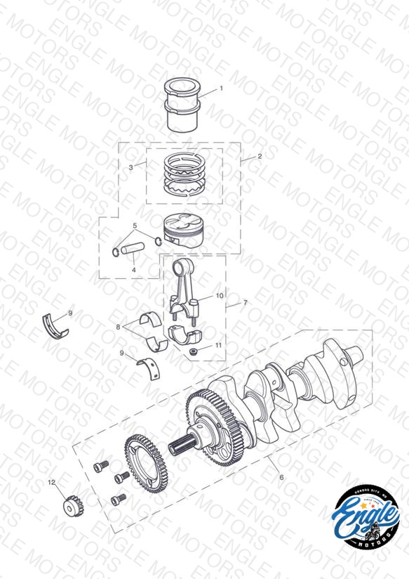 Crankshaft, Connecting Rods, Pistons & Liners