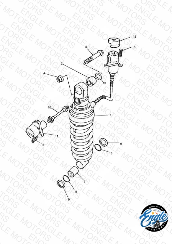 Rear Suspension Unit 750cc Model
