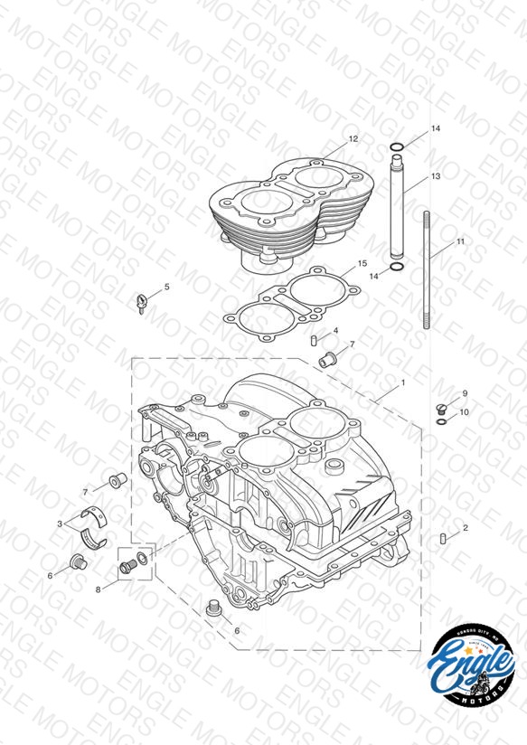 C/case & Fittings - Bonny T100 > Eng No 221608 (+ Eng No's 229407 > 230164)