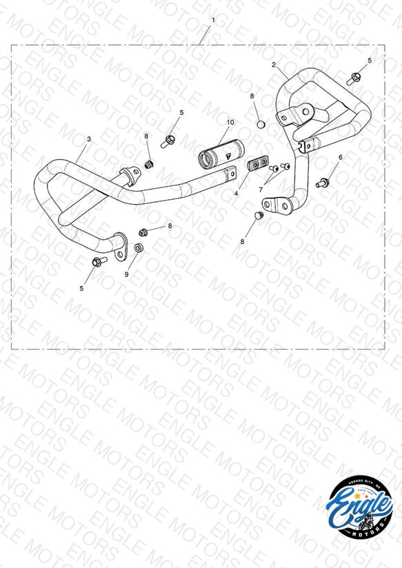 Lower Engine Bar Kit, SS - N/A to Aragon Edition