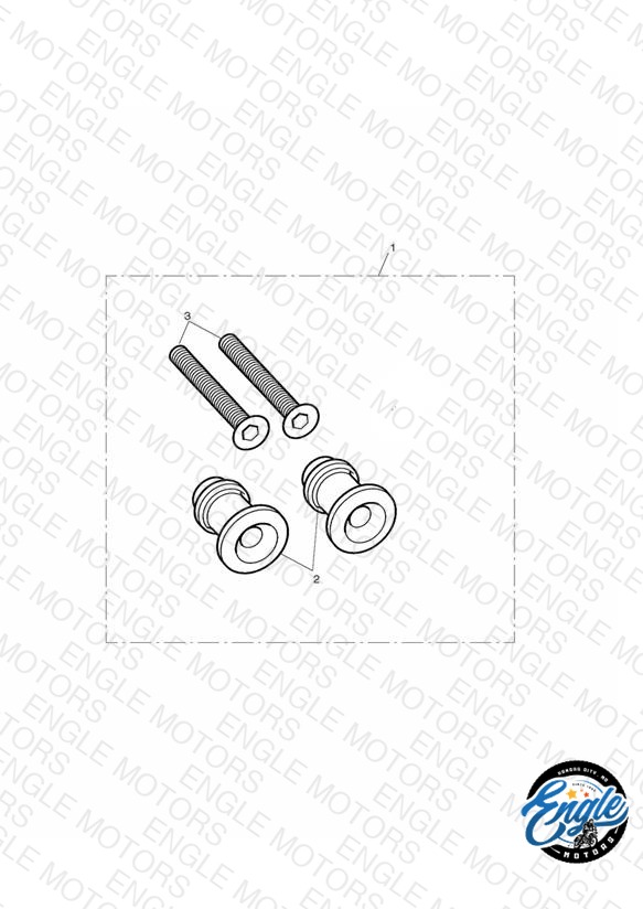 Anodised Paddock Stand Bobbins Kit, Silver