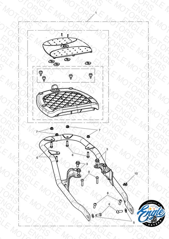 Top Box Mounting Kit, Black