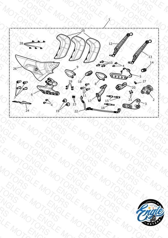Foot Control Kit, Forward, Black