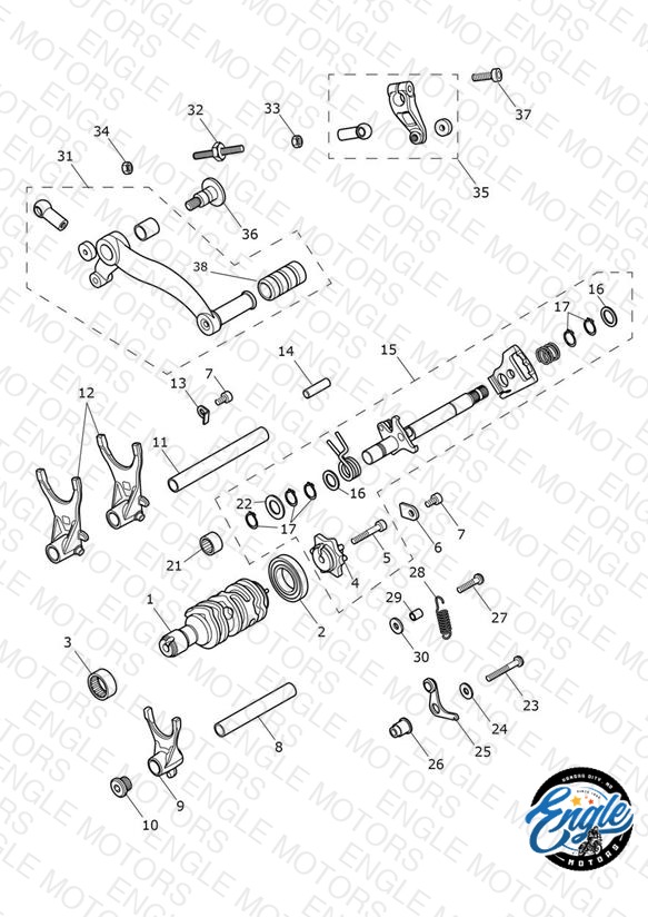 Gear Selectors & Pedal