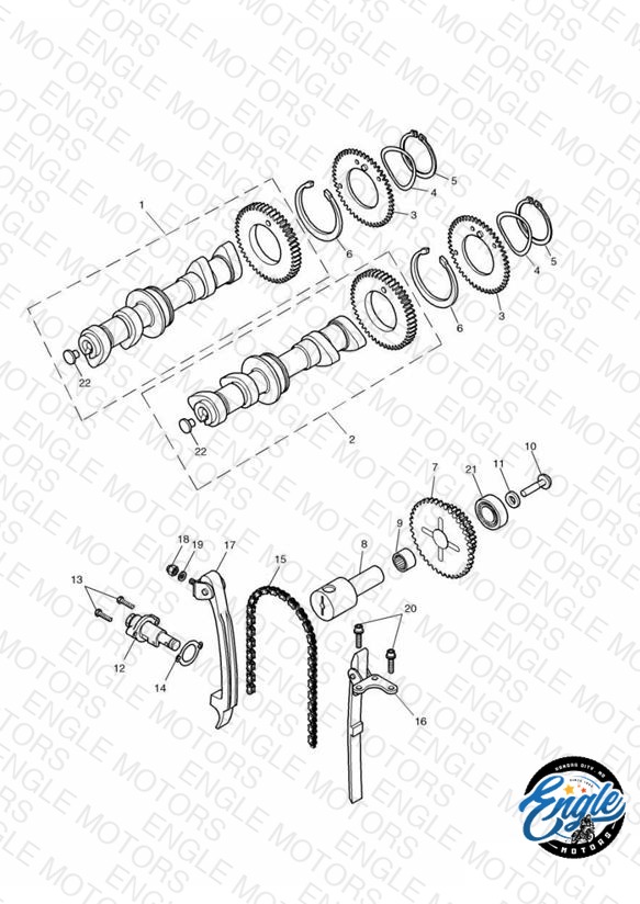 Camshaft and Drive ENG NO 186917 »