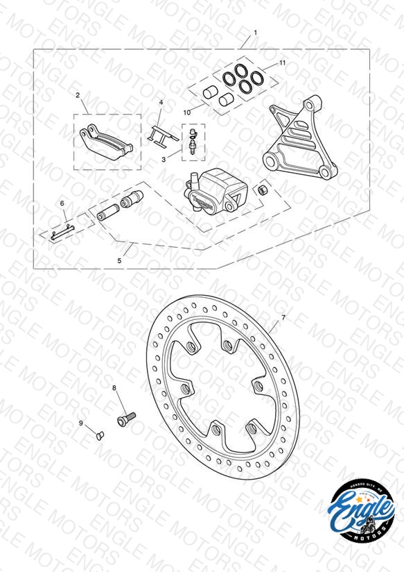 Rear Brake  Caliper & Disc