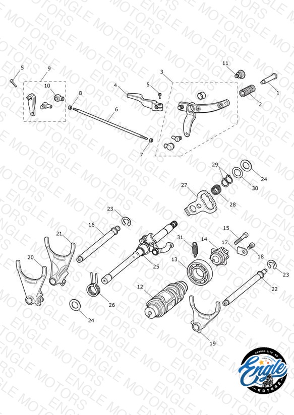 Gear Selectors & Pedal