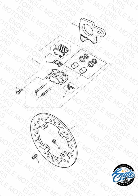 Rear Brake Disc and Caliper