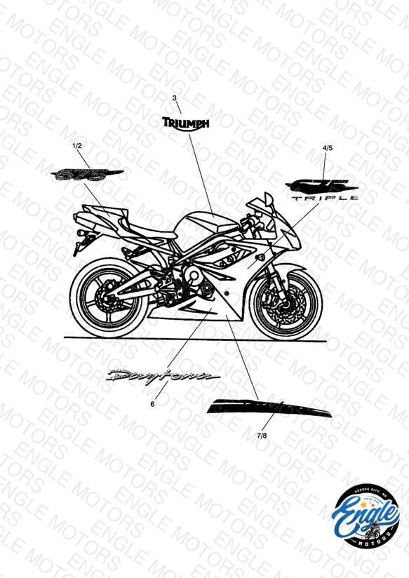Bodywork - Decals; 404743 > White Bikes, 429247> Red Bikes & 429653> Black Bikes > 498020