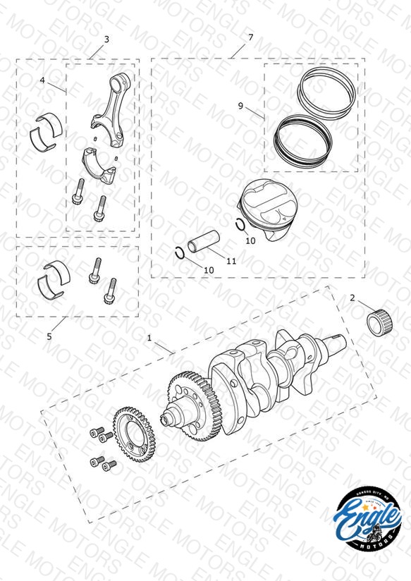 Crankshaft, Conrods and Pistons