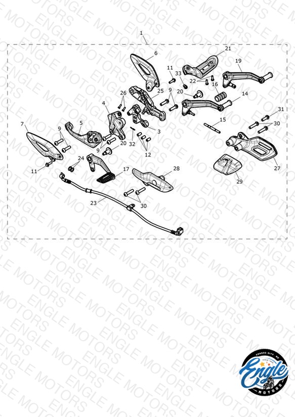 Foot Control Kit, Middle