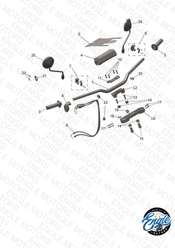 Handlebars, Upper Yoke & Mirrors