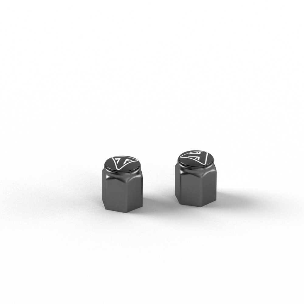 Valve Cap Kit, Bubble Badge, Black photo 1